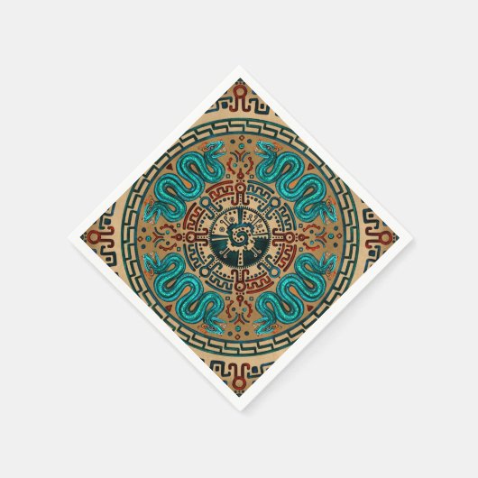 Serviette En Papier Hunab Ku avec serpent à double tête (Coin)