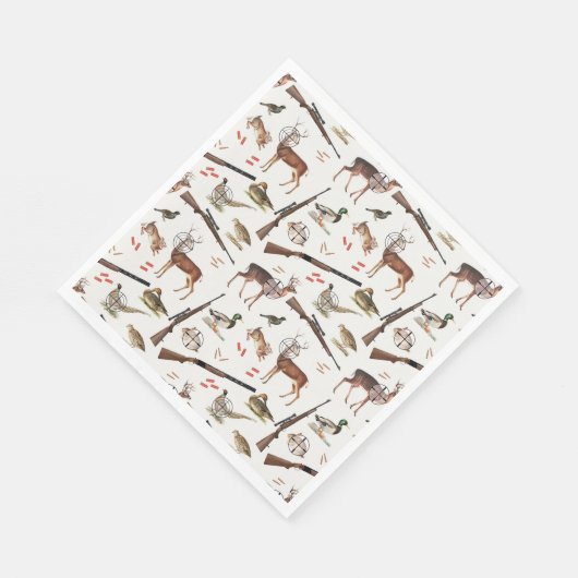 Serviette En Papier Hunting Wildlife Outdoorsman Pattern (Coin)