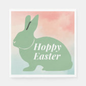 Serviette En Papier Huppée Easter Bunny Aquarelle Design (Devant)