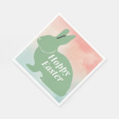 Serviette En Papier Huppée Easter Bunny Aquarelle Design (Coin)