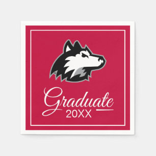 Serviette En Papier Huskies du nord de l'Illinois Graduation
