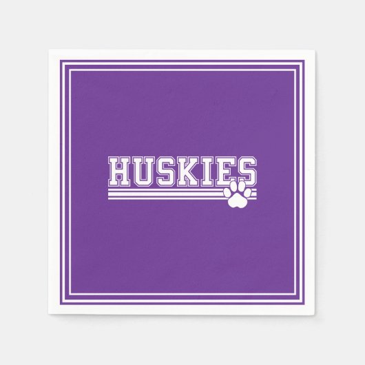 Serviette En Papier Huskies Paper  Napkins (Devant)
