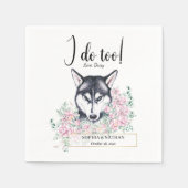 Serviette En Papier Husky Chien Mariage Cocktail Napkins (Devant)