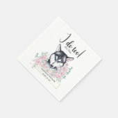 Serviette En Papier Husky Chien Mariage Cocktail Napkins (Coin)