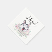 Serviette En Papier Husky Chien Mariage Cocktail Napkins (Coin)