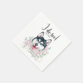 Serviette En Papier Husky Chien Mariage Cocktail Napkins (Coin)
