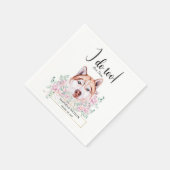 Serviette En Papier Husky Chien Mariage Cocktail Napkins (Coin)