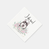 Serviette En Papier Husky Chien Mariage Cocktail Napkins (Coin)