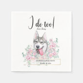 Serviette En Papier Husky Chien Mariage Cocktail Napkins (Devant)
