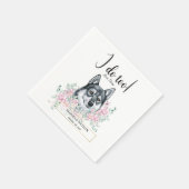 Serviette En Papier Husky Chien Mariage Cocktail Napkins (Coin)