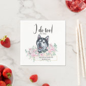 Serviette En Papier Husky Chien Mariage Cocktail Napkins (En situation)