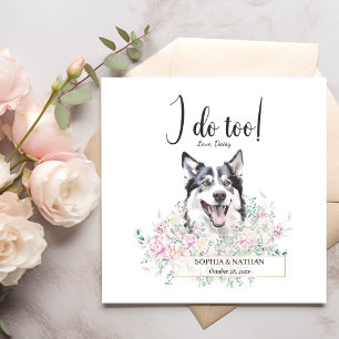 Serviette En Papier Husky Chien Mariage Cocktail Napkins