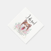 Serviette En Papier Husky Chien Mariage Cocktail Napkins (Coin)