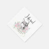 Serviette En Papier Husky Chien Mariage Cocktail Napkins (Coin)