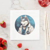 Serviette En Papier Husky Dog Doctor (En situation)