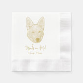 Serviette En Papier Husky Sibir Chien Boisson Personnalisée Sur Moi (Devant)