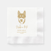 Serviette En Papier Husky Sibir Chien Boissons personnalisées sur moi (Devant)
