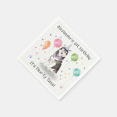 Serviette En Papier Husky Sibir Chien fête d'anniversaire (Coin)