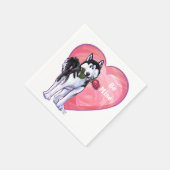 Serviette En Papier Husky Valentine's Day (Coin)