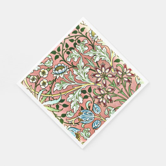 Serviette En Papier Hyacinth, un motif de William Morris, (Coin)