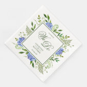 Serviette En Papier Hydrangea Bleu Demain Nous Faisons (Coin)