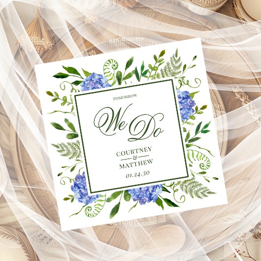 Serviette En Papier Hydrangea Bleu Demain Nous Faisons Cocktail