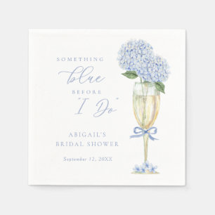 Serviette En Papier Hydrangea Bleue Quelque Chose De Bleu Personnalisé