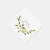 Serviette En Papier Hydrangea fleur de printemps blanche (Coin)