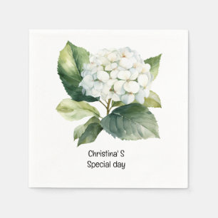 Serviette En Papier Hydrangea fleurs flore fleuriste amant aquarelle