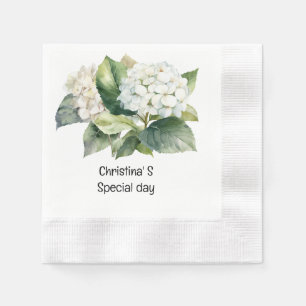 Serviette En Papier Hydrangea fleurs flore fleuriste amant aquarelle