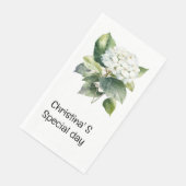 Serviette En Papier Hydrangea fleurs flore fleuriste amant aquarelle (Coin)
