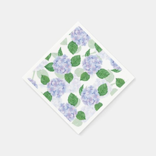 Serviette En Papier Hydrangea Floral (Coin)