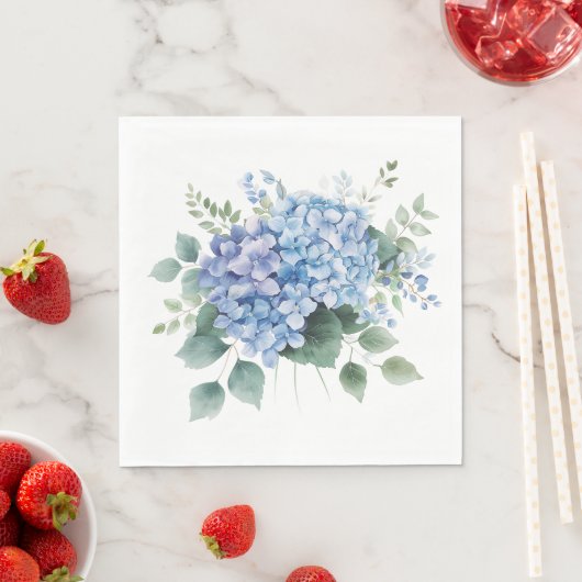 Serviette En Papier Hydrangea Floral (En situation)