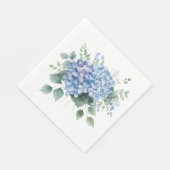 Serviette En Papier Hydrangea Floral (Coin)