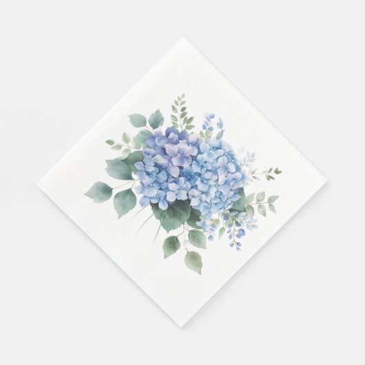 Serviette En Papier Hydrangea Floral (Coin)