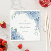Serviette En Papier Hydrangea floral Baptême (En situation)