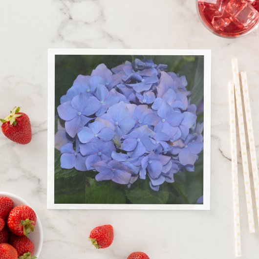 Serviette En Papier Hydrangea macrophylla Rustique Violet (En situation)