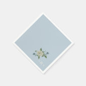 Serviette En Papier Hydrangea Monogram Dusty Blue Cocktail (Coin)