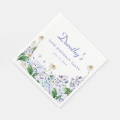 Serviette En Papier Hydrangea Rose 70e anniversaire Personnalisé Perso (Coin)