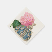 Serviette En Papier Hydrangea rose Marie Antoinette Ecru Napkin (Coin)