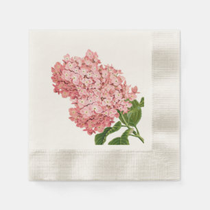 Serviette En Papier Hydrangea Rose Vintage, Sur mesure