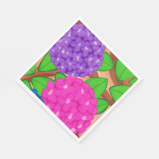 Serviette En Papier Hydrangeas (Coin)