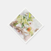 Serviette En Papier Hydrangeas Bella Aquarelle Papier (Coin)