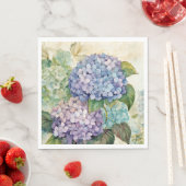 Serviette En Papier Hydrangeas colorés (En situation)