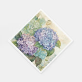 Serviette En Papier Hydrangeas colorés (Coin)