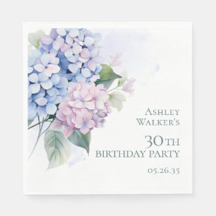 Serviette En Papier Hydrangeas fête du 30e anniversaire