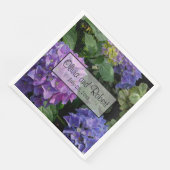 Serviette En Papier Hydrangeas jardin fleuri bleu violet (Coin)