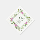 Serviette En Papier Hydrangeas roses pour 85e anniversaire (Coin)