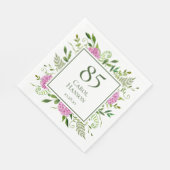 Serviette En Papier Hydrangeas roses pour 85e anniversaire (Coin)