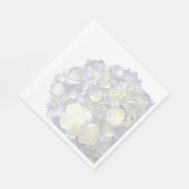 Serviette En Papier Hydrangée bleu doux (Coin)